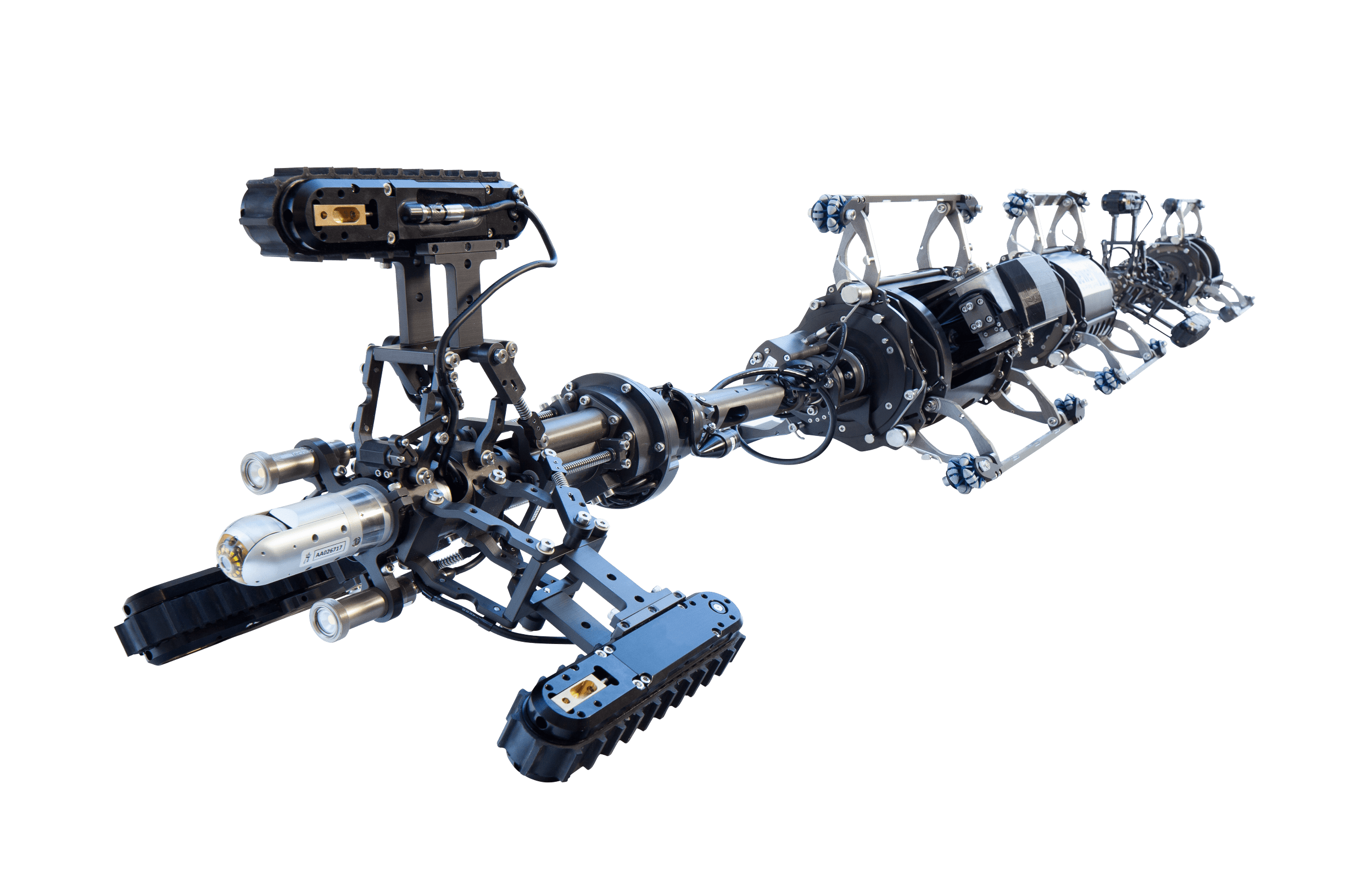 The Asbestos Cement Pipe Scanner, tracked ROV for inspection of 10 inch AC pipes