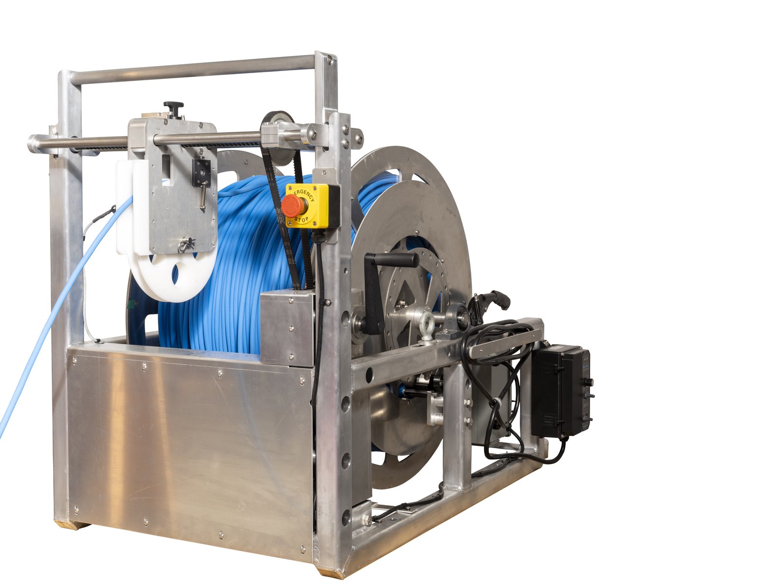 SewerVUE Tether Management Winch, front view